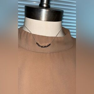 Taramanda Silver Tone Beaded Cable Chain Necklace Fashion Jewelry